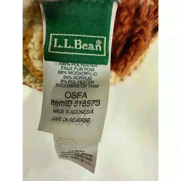 L.L.BREAN Women's Wicked Cozy Knit Pom Hat, Stripe NWOT OSFM - Picture 6 of 6